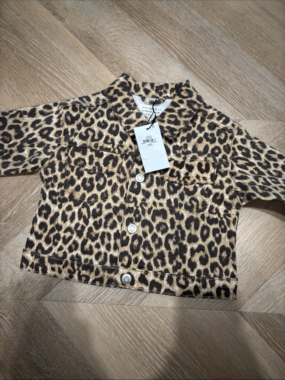 Primark Kids Leopard Print Jean Jacket - Brown & Black